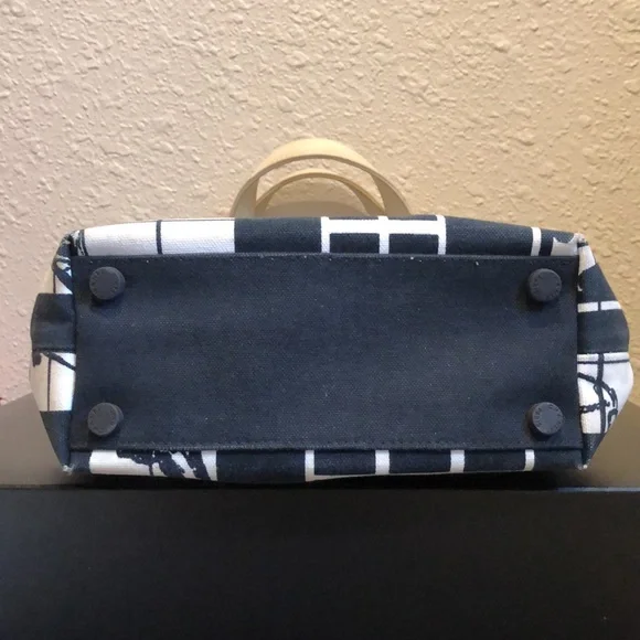 CHANEL Coco Canvas Window Tote Bag Black White Classic - Picture 8 of 15